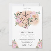 Carte Baby shower florale Dreamy (Devant)