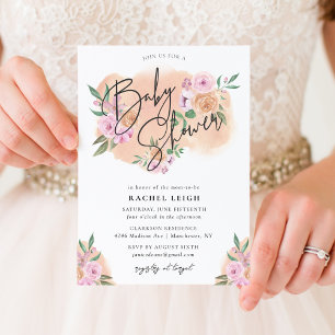Carte Baby shower florale Dreamy