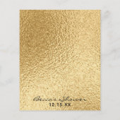 Carte baby shower "Gold Baby Penguin" (Dos)