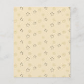 Carte baby shower "Gold Black Stars" (Dos)