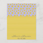 Carte baby shower "Gold Feet Balloons" (Dos)