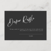 Carte Baby shower gothique noir Raffle de couche (Devant)