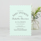 Carte Baby shower Gris Gris Mint (Debout devant)