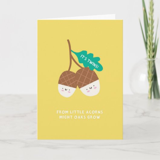 Carte Baby shower jumeau (Devant)