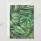 Carte Baby shower jumeau feuillage tropical et animaux d (Dos)