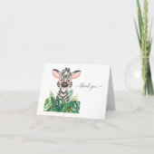 Carte Baby shower Jungle Aquarelle (Devant)