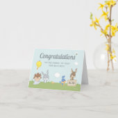 Carte BABY SHOWER LOONEY TUNES™ | Félicitations (Fleur jaune)