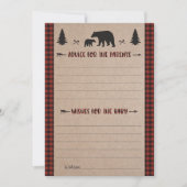 Carte Baby shower Lumberjack Conseils et souhaits (Devant)