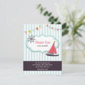 Carte Baby shower Merci (Debout devant)