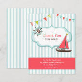 Carte Baby shower Merci (Devant / Derrière)