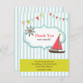 Carte Baby shower Merci (Devant / Derrière)