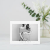 Carte baby shower Merci photo (Debout devant)
