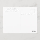 Carte baby shower Merci photo (Dos)