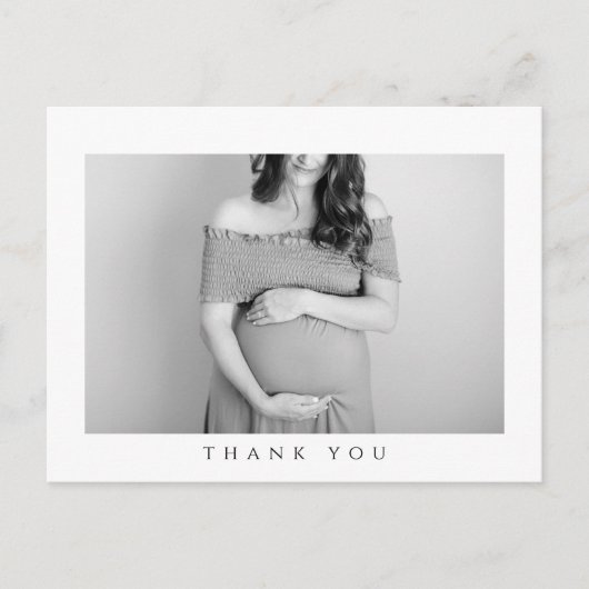 Carte baby shower Merci photo (Devant)
