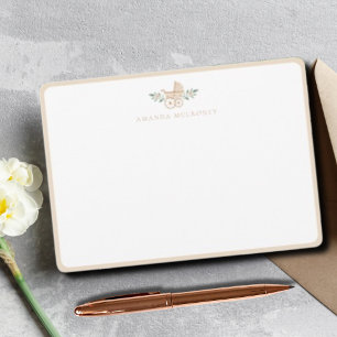 Carte baby shower Merci plat