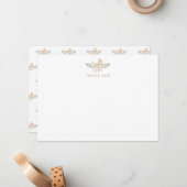 Carte baby shower Merci plat (Devant/Arrière en situation)