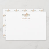 Carte baby shower Merci plat (Devant / Derrière)