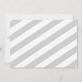 Carte Baby shower Mint Grey Stars White Stripes (Dos)