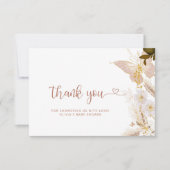 Carte Baby shower papillon Boho merci (Devant)