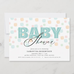Carte Baby Shower Pastel Uni