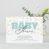 Carte Baby Shower Pastel Uni (Debout devant)