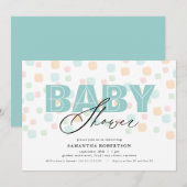 Carte Baby Shower Pastel Uni (Devant / Derrière)