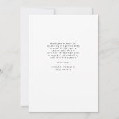 Carte Baby shower photo Bow rose aquarelle Merci (Dos)