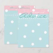 Carte baby shower "Pink & Blue Baby" (Devant / Derrière)