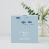 Carte Baby Shower Piscine Poisson Nageant   (Debout devant)