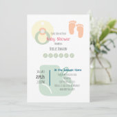 Carte Baby shower pour garçon ou fille (Debout devant)