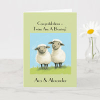 Baby shower religieux jumeaux, Félicitations, jume