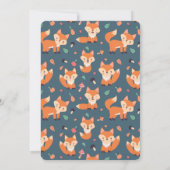 Carte Baby Shower Renardeaux Orange Mignons (Dos)