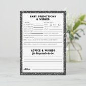 Carte Baby shower Rock de prédictions et de souhaits pou (Debout devant)