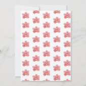 Carte Baby shower rose Floral Baby Card (Dos)