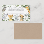 Carte Baby shower Safari Animaux Repas (Devant / Derrière)