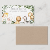 Carte Baby shower Safari Animaux Repas (Devant / Derrière)