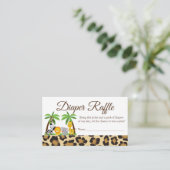 Carte Baby shower Safari Raffle Jungle (Debout devant)