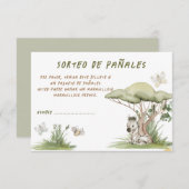 Carte Baby shower Sorteo de pañales (Devant / Derrière)