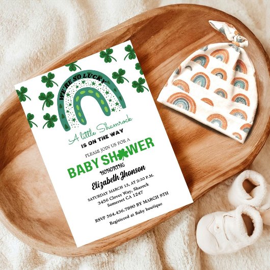 Carte Baby shower St patrick