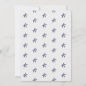 Carte Baby shower Stylish Blue Floral Rabbit Aquarelle (Dos)