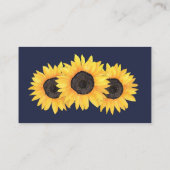 Carte Baby shower Sunflowers Blue Diaper (Dos)