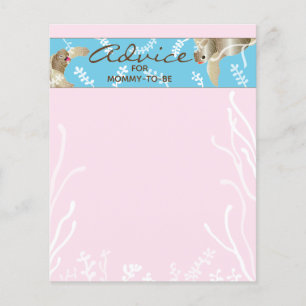 Carte baby shower "Tortue rose"
