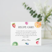 Carte Baby shower Tutti Fruitti Recette (Debout devant)
