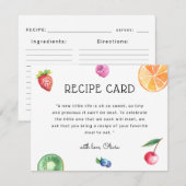 Carte Baby shower Tutti Fruitti Recette (Devant / Derrière)