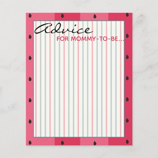 Carte baby shower "Umbrella Watermelon" (Devant)