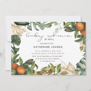 Carte baby shower virtuel de fruits tropicaux