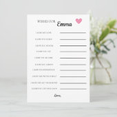 Carte Baby shower - Voeux (Debout devant)