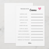 Carte Baby shower - Voeux (Devant / Derrière)