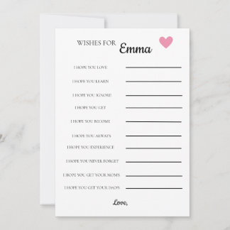 Carte Baby shower - Voeux