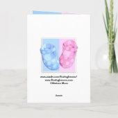 Carte Baby Twins Booties Félicitations Card (Dos)